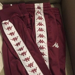 Like new maroon Kappa pants